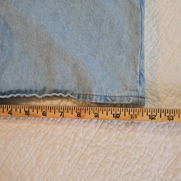 Everlane A Line Shorts Womens 27 Waist High Waisted Cotton Light Wash - Picture 7 of 10